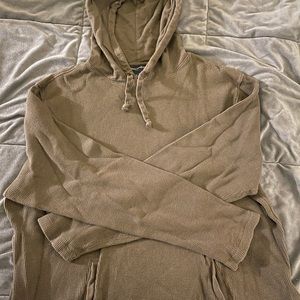 Banana Republic mens XL green thermal hoodie/pull over.